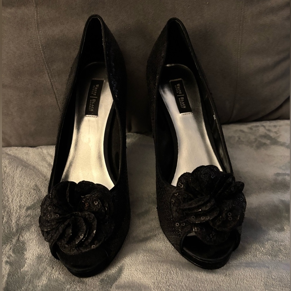 White House Black Market Elegant Peep-Toe Heels